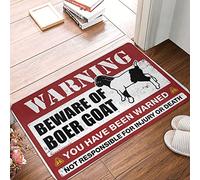 Alfombra antideslizante para lavabo de baño con diseño de cabra Boer (40 x 60 cm)