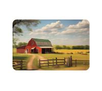 Alfombra Antideslizante Vista Frontal del Rancho Antideslizante Pasillo Felpudo Entrada Lavable En Lavadora Oficina Alfombra Absorbente 40X60Cm