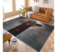 Alfombra Antideslizante y Lavable 120x170 cm Tema Espacial de Ciencia FiccióN Alfombra Moderna de Pelo Corto, Alta Densidad Gris Suave y Agradable, para Salón, Sala de Estar y Dormitorio