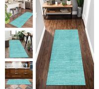 Alfombra antideslizante y lavable de 120 x 450 cm, moderna alfombra abstracta resistente a las manchas para sala de estar, baño y habitación de los niños, tapete de pasillo interior