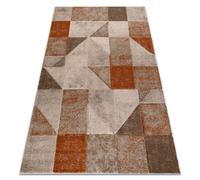 Alfombra ARCANA 0822 - beige / naranja geométrica moderna 240x330 cm