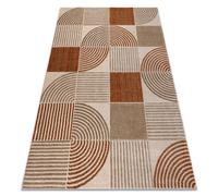 Alfombra ARCANA 2160 crema / naranja geométrica moderna 240x330 cm