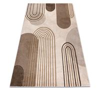 Alfombra ARCANA 2162 crema / marrón geométrica moderna 240x330 cm