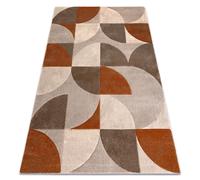 Alfombra ARCANA 2232 - beige / naranja geométrica moderna 240x330 cm