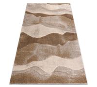 Alfombra ARCANA 9047 - beige / marrón claro ondas moderna 240x330 cm