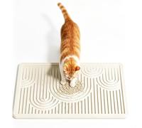 Alfombra Arenero Gato, Alfombra de Recolección de Arena, 42 x 29cm Cat Litter Mat Impermeable para Arenero, Mat Multiuso para Gatos Interiores, Fácil de Lavar Antideslizante