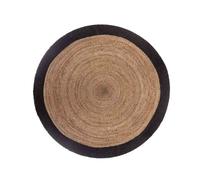 Atmosphera – Alfombra de yute – Borde negro – Diámetro 120 cm