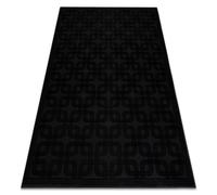 Alfombra AURA J2556A negro / antracita - Geométrica estructural moderna 160x220 cm