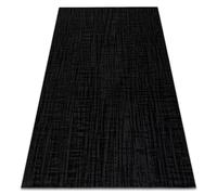 Alfombra AURA J2557A negro / antracita - Pauta estructural moderna 120x170 cm