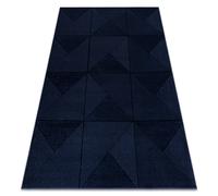 Alfombra AURA J2624A azul oscuro - Geométrica estructural moderna 240x330 cm