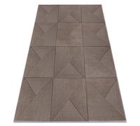 Alfombra AURA J2624A beige / beige obscuro vision - Geométrica estructural moderna 180x270 cm