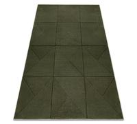 Alfombra AURA J2624A verde - Geométrica estructural moderna 240x330 cm
