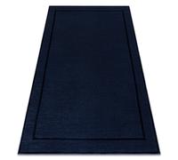 Alfombra AURA J2659A azul oscuro - Marco líneas estructural moderna 120x170 cm