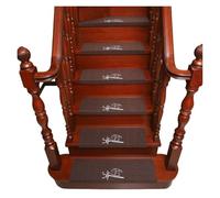 Alfombra autoadhesiva para escaleras Alfombra autoadhesiva for escalones de escaleras que brilla en la oscuridad, antideslizante, for interiores, decoración del hogar(2bear coffee,55x21x4cm 7piece)