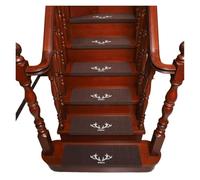 Alfombra autoadhesiva para escaleras Alfombra autoadhesiva for escalones de escaleras que brilla en la oscuridad, antideslizante, for interiores, decoración del hogar(Antler coffee,70x21x4cm 5piece)