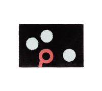 Alfombra Baño 40X60 Cm de Felpa Suave Blanca Rojo Alfombrilla Baño Antideslizante con Base Resistente, Alta Absorción De Agua, Lavable A Máquina, Cómoda Y Duradera para Zona De Ducha Y Lavabo