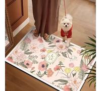 Alfombra Baño 40X60Cm Rosa Y Amarillo Alfombra Diatomita Baño,Lavables Súper Absorbente Alfombrilla De Secado Rápido Antideslizante,para El Suelo De La Ducha Cocina