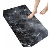 Alfombra Baño Alfombra Ducha Secado Rapido 90x120 cm Alfombrilla Baño Antideslizante, Alfombra de Baño de Piedra, Alfombras Alfombra Baño Piedra, Alfombrilla Ducha Stone Bath Bathroom Mat Dark 342