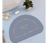 Alfombra Baño,Alfombrilla Baño,Alfombra Baño Antideslizante,Alfombra de Baño,Alfombra Lavable,Alfombra Ducha Antideslizante,Alfombras Baño Lavables,Alfombra Absorbe Agua Semicírculo Gris 30x40cm