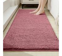 Alfombra Baño Antideslizante ultraabsorbentes Alfombra de Entrada tapete for atrapar Suciedad Perros Patas y Zapatos mojados Lavable a máquina(Rose-A,40 x 120 cm (15.7" x 47.2"))