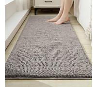 Alfombra Baño Antideslizante ultraabsorbentes Alfombra de Entrada tapete for atrapar Suciedad Perros Patas y Zapatos mojados Lavable a máquina(Gray-B,50 x 160 cm (19.7" x 63.0"))