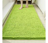 Alfombra Baño Antideslizante ultraabsorbentes Alfombra de Entrada tapete for atrapar Suciedad Perros Patas y Zapatos mojados Lavable a máquina(Green-C,50 x 240 cm (19.7" x 94.5"))