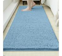 Alfombra Baño Antideslizante ultraabsorbentes Alfombra de Entrada tapete for atrapar Suciedad Perros Patas y Zapatos mojados Lavable a máquina(Blue-D,90 x 150 cm (35.4" x 59.1"))