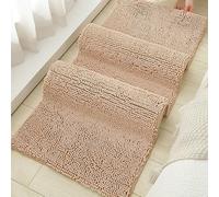 Alfombra Baño Antideslizante ultraabsorbentes Alfombra de Entrada tapete for atrapar Suciedad Perros Patas y Zapatos mojados Lavable a máquina(Brown-B,60 x 240 cm (23.6" x 94.5"))