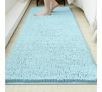 Alfombra Baño Antideslizante ultraabsorbentes Alfombra de Entrada tapete for atrapar Suciedad Perros Patas y Zapatos mojados Lavable a máquina(Blue-C,50 x 160 cm (19.7" x 63.0"))