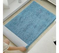 Alfombra Baño Antideslizante ultraabsorbentes Alfombra de Entrada tapete for atrapar Suciedad Perros Patas y Zapatos mojados Lavable a máquina(Blue-H,40 x 180 cm (15.7" x 70.9"))