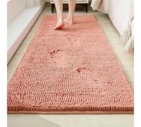 Alfombra Baño Antideslizante ultraabsorbentes Alfombra de Entrada tapete for atrapar Suciedad Perros Patas y Zapatos mojados Lavable a máquina(Pink-E,40 x 240 cm (15.7" x 94.5"))