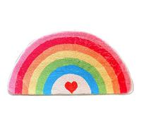 Alfombra Baño Arcoíris Alfombras Baños Microfibra Alfombra Ducha Antideslizante Alfombrilla Baño Rápida Absorción del Agua Alfombra de Baño Ultra Suave Lavable a Máquina50×80cm