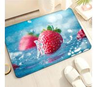 Alfombra Baño Azul Cielo Rojo Alfombrilla Baño Microfibra Bath Mat Antideslizante Alfombra Ducha Secado Rapido Gruesa Agua Absorbente Bathroom Mat Suave Carpete 50x80cm