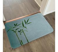 Alfombra Baño Azul Verde Alfombrilla Baño Microfibra Alfombra Ducha Antideslizante Bath Mat Secado Rapido Gruesa Agua Absorbente Bathroom Mat Suave Carpete 50x80cm
