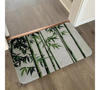 Alfombra Baño Bambú Verde Oscuro Alfombrilla Baño Microfibra Alfombra Ducha Antideslizante Bath Mat Secado Rapido Gruesa Agua Absorbente Bathroom Mat Suave Carpete 40x60cm