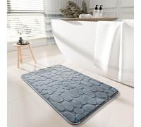 Alfombra Baño Círculo Gris Alfombrilla Baño Microfibra Bath Mat Antideslizante Alfombra Ducha Secado Rapido Gruesa Agua Absorbente Bathroom Mat Suave Carpete 40x60cm