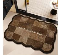 Alfombra Baño Diatomita 80x120CM Grano De Madera Secado Rapido Alfombrilla | Antideslizante Anti Molde Alfombras de baño de Secado rápido,Súper Absorbente ,Adecuado para Suelos, Cabinas de Ducha