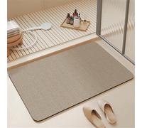 Alfombra Baño Diatomita de Piedra, Super Absorbente, Secado Rápido, Antideslizante, Alfombrilla baño Ducha Moderna, Lavable, Fina Stone Bath Mat para Bañera Entrada y Cocina, Rug Fun 60x90cm 3-1085