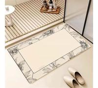 Alfombra Baño Diatomita de Piedra, Super Absorbente, Secado Rápido, Antideslizante, Alfombrilla baño Ducha Moderna, Lavable, Fina Stone Bath Mat para Bañera Entrada y Cocina, Rug Fun 80x120cm 3-1099
