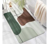 Alfombra Baño Diatomita de Piedra, Super Absorbente, Secado Rápido, Antideslizante, Alfombrilla baño Ducha Moderna, Lavable, Fina Stone Bath Mat para Bañera Entrada y Cocina, Rug Grass 50x80cm 3-989