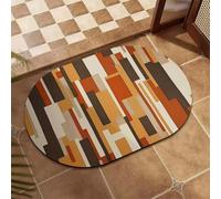 Alfombra Baño Diatomita de Piedra, Super Absorbente, Secado Rápido, Antideslizante, Alfombrilla baño Ducha Moderna, Lavable, Stone Bath Mat para Bañera Entrada y Cocina, Rug Naranja 60x90cm 3-1231