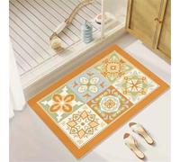 Alfombra Baño Diatomita Piedra Secado Rapido, Alfombrilla baño 100x160cm Antideslizante, Súper Absorbente, Diatomita, Lavable, Microfibra, Bath Mat para Cocina, Inodoro, Ducha, Bañera Yellow 3-1266