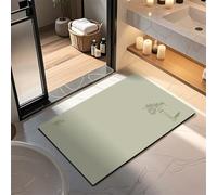 Alfombra Baño Diatomita Piedra Secado Rapido, Alfombrilla baño 140x200cm Antideslizante, Súper Absorbente, Diatomita, Lavable, Microfibra, Bath Mat para Cocina, Inodoro, Ducha, Bañera Sage 3-1138
