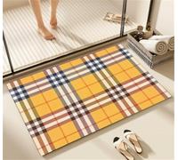 Alfombra Baño Diatomita Piedra Secado Rapido, Alfombrilla baño 140x200cm Antideslizante, Súper Absorbente, Diatomita, Lavable, Microfibra, Bath Mat, Cocina, Inodoro, Ducha, Bañera Checkerboard 3-684