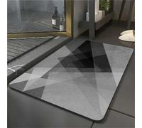 Alfombra Baño Diatomita Piedra Secado Rapido, Alfombrilla baño 160x230cm Antideslizante, Súper Absorbente, Diatomita, Lavable, Microfibra, Bath Mat para Cocina, Inodoro, Ducha, Bañera Anthracite 3-498