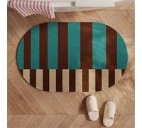 Alfombra Baño Diatomita Piedra Secado Rapido, Alfombrilla baño 40x60cm Antideslizante, Súper Absorbente, Diatomita, Lavable, Microfibra, Bath Mat para Cocina, Inodoro, Ducha, Bañera Teal 3-1122