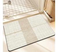 Alfombra Baño Diatomita Piedra Secado Rapido, Alfombrilla baño 50x80cm Antideslizante, Súper Absorbente, Diatomita, Lavable, Microfibra, Bath Mat para Cocina, Inodoro, Ducha, Bañera Summer 3-1230
