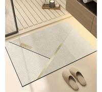 Alfombra Baño Diatomita Piedra Secado Rapido, Alfombrilla baño 50x80cm Antideslizante, Súper Absorbente, Diatomita, Lavable, Microfibra, Bath Mat para Cocina, Inodoro, Ducha, Bañera Geometry 3-196