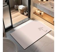 Alfombra Baño Diatomita Piedra Secado Rapido, Alfombrilla baño 60x90cm Antideslizante, Súper Absorbente, Diatomita, Lavable, Microfibra, Bath Mat para Cocina, Inodoro, Ducha, Bañera Summer 3-1068