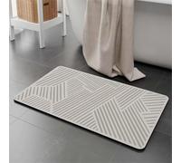 Alfombra Baño Diatomita Piedra Secado Rapido, Alfombrilla baño 70x120cm Antideslizante, Súper Absorbente, Diatomita, Lavable, Microfibra, Bath Mat para Cocina, Inodoro, Ducha, Bañera Rectangle 3-1126